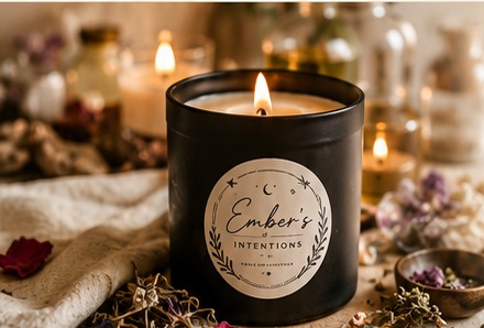 Warm candlelit Ember's Intentions scene